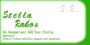 stella rakos business card